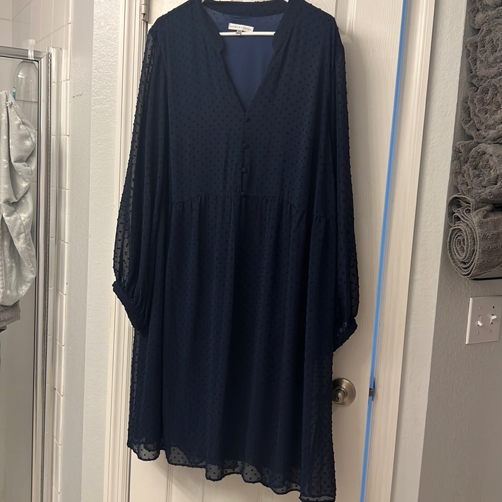Dark blue plus size dress